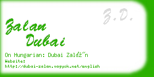 zalan dubai business card